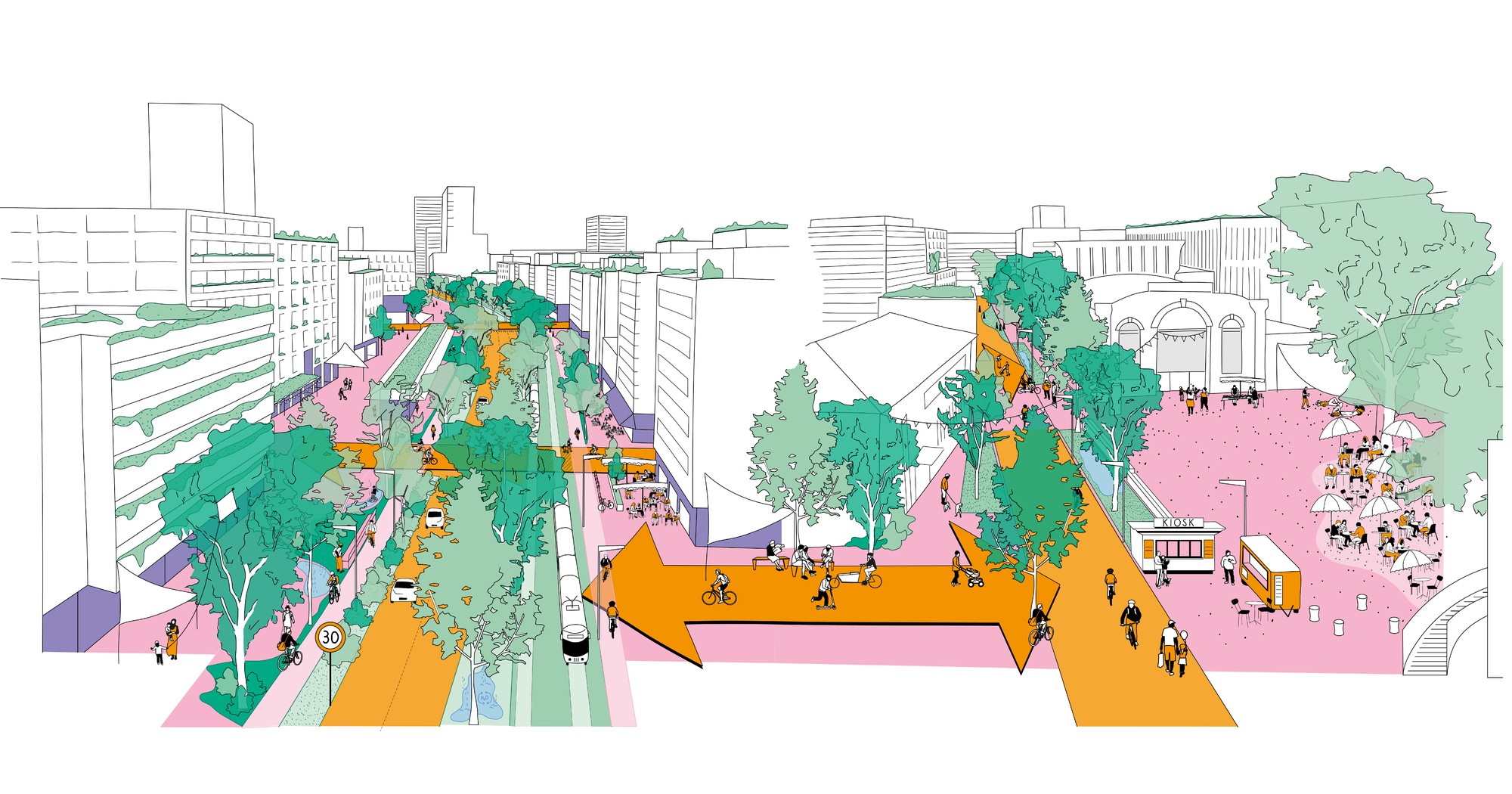 Visualisierung der Pfingstweidstrasse